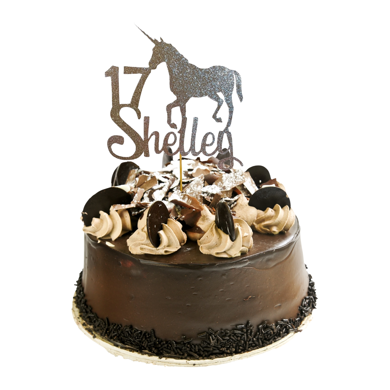 Unicorn Personalized Name and Age Cake Topper – Style 01