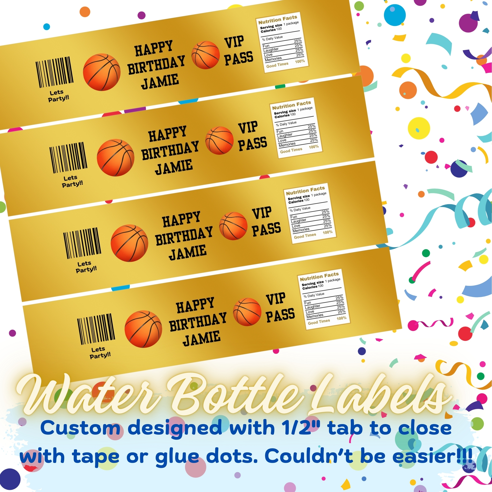 Kids Basketball Birthday Party Invitation Bundle – VIP Pass Theme – Digital Printable