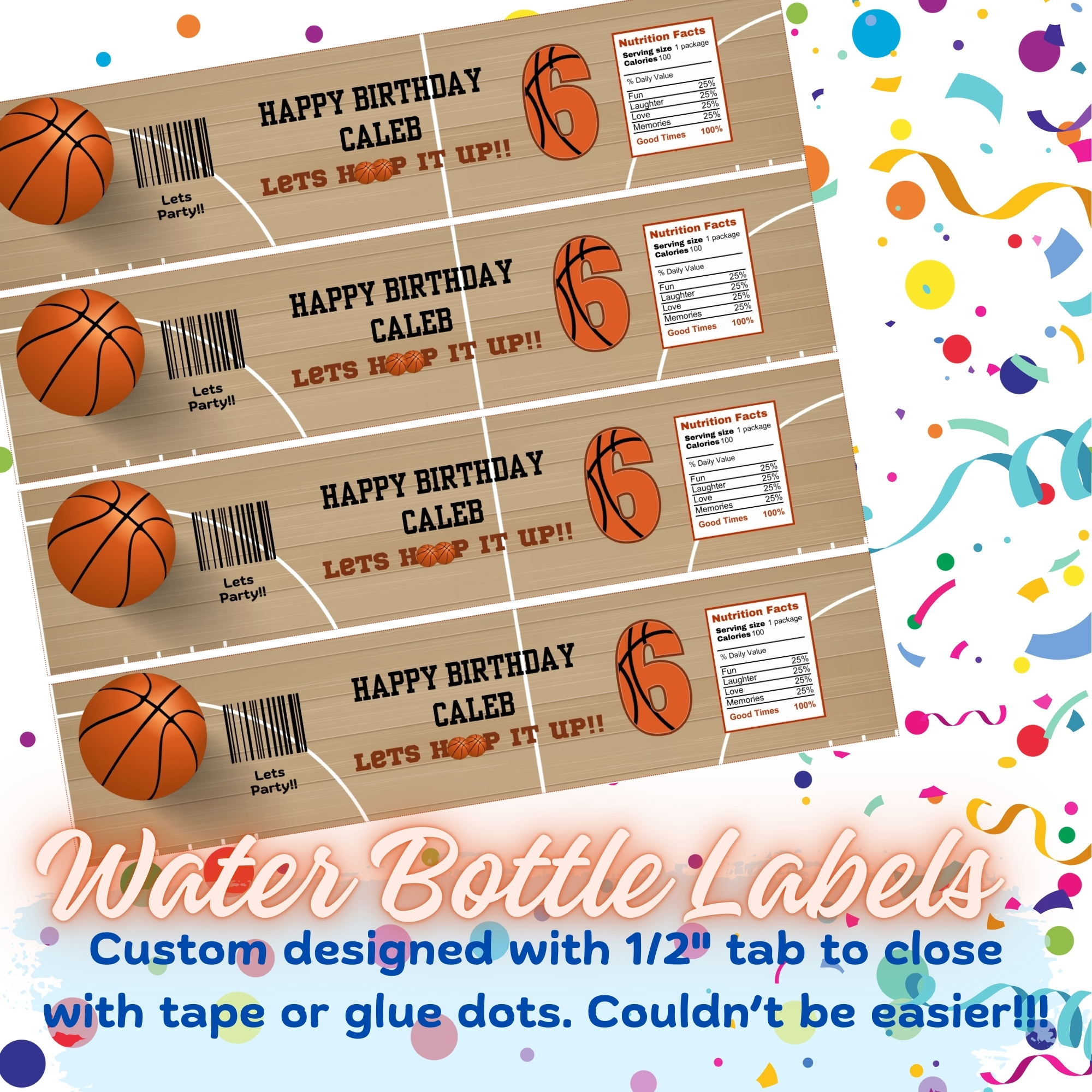 Kids Basketball Birthday Party Invitation Bundle – Court Theme – Digital Printable