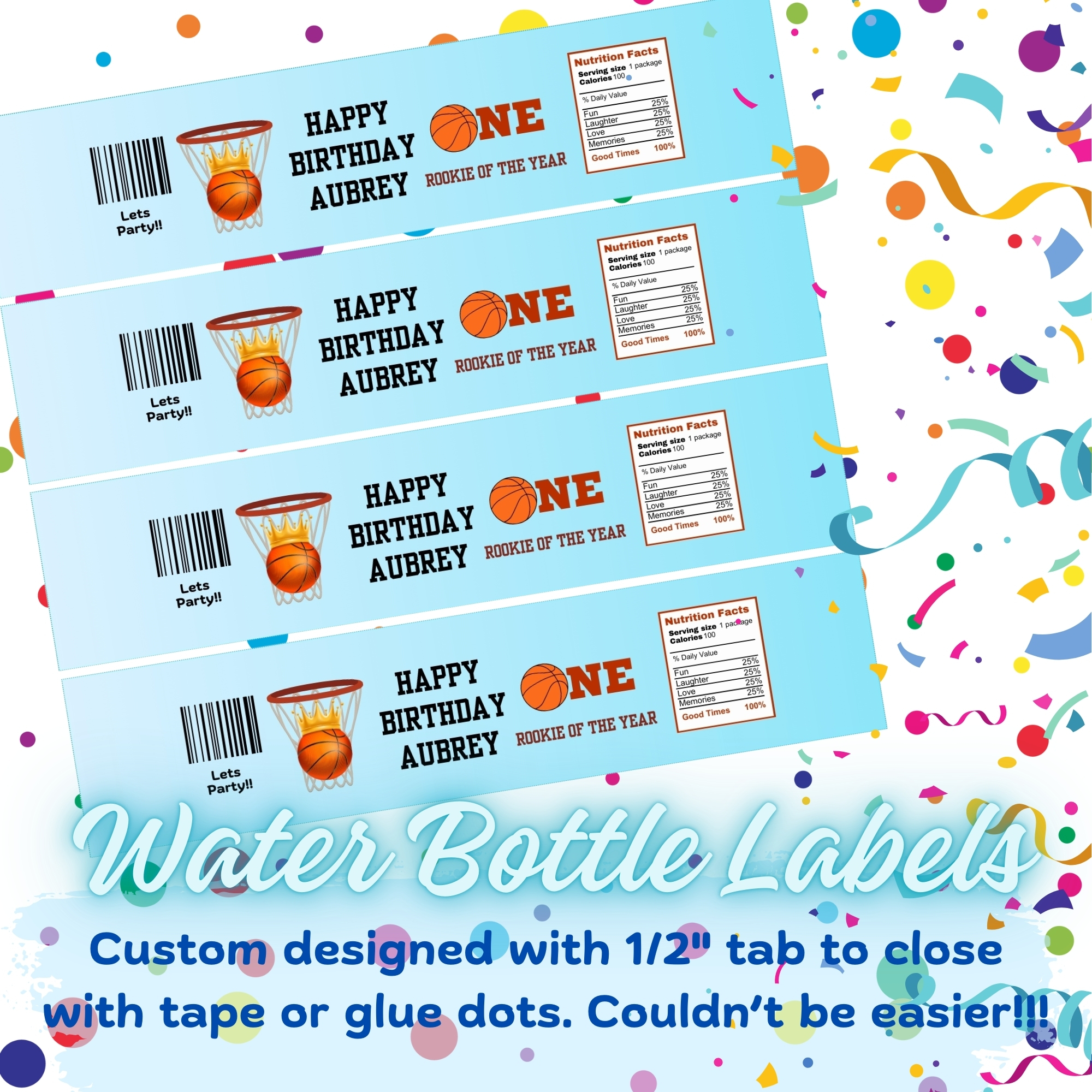 Kids Basketball Birthday Party Invitation Bundle – Rookie Theme – Digital Printable