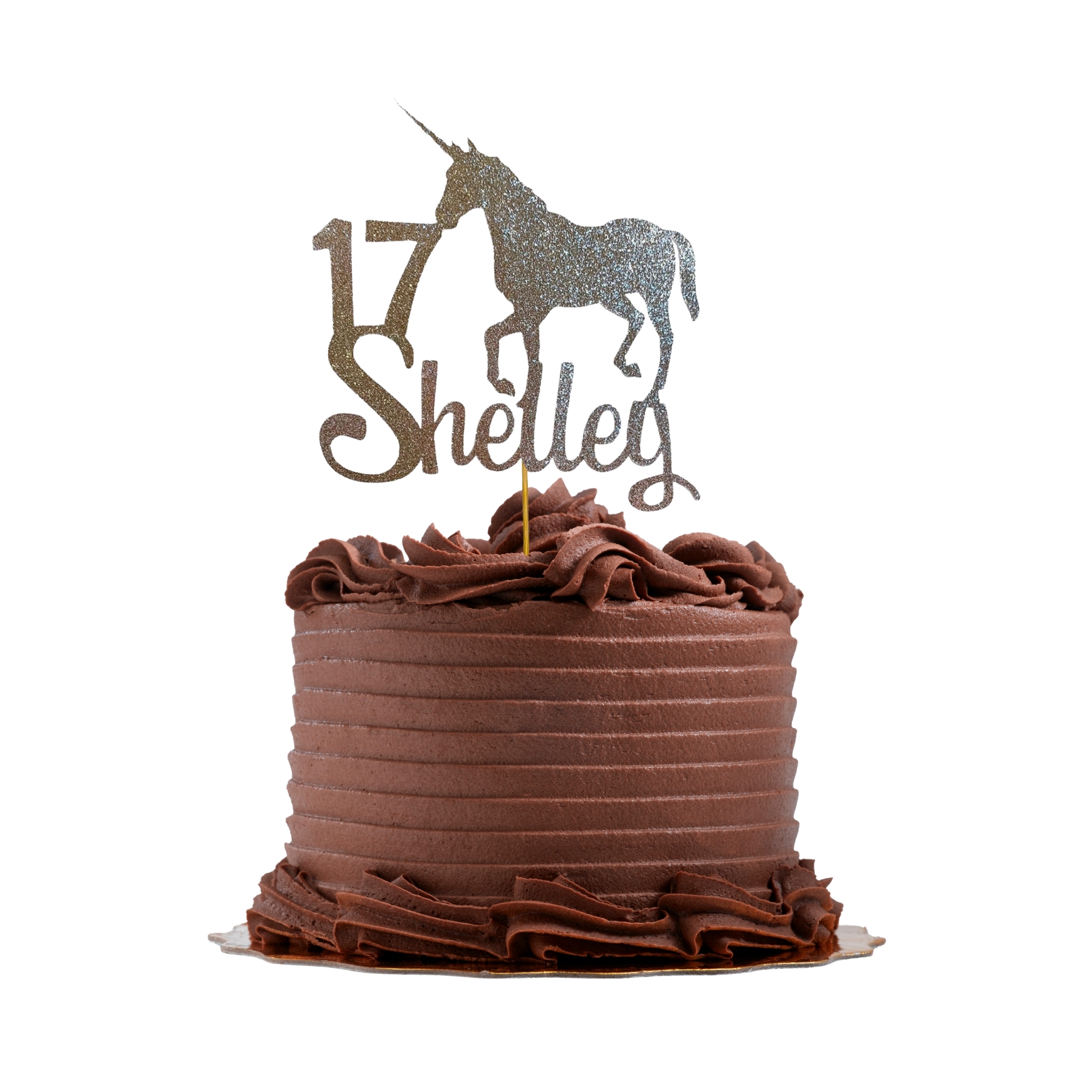 Unicorn Personalized Name and Age Cake Topper – Style 01