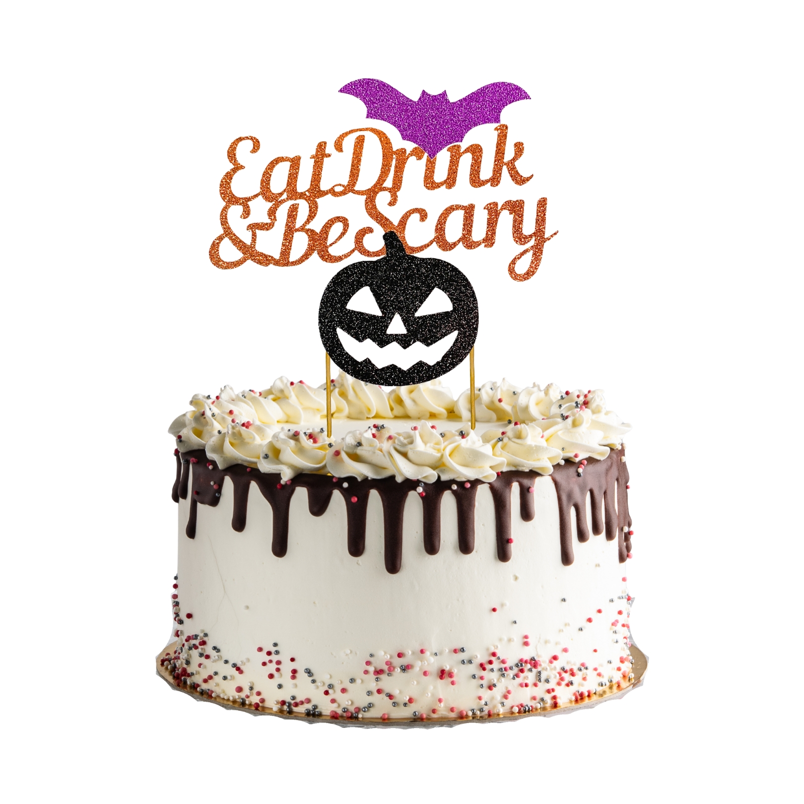 Eat Drink and Be Scary Halloween Cake Topper Party Decor