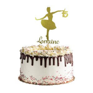 Ballerina Dance Glitter Cake Topper – Birthday Party Decoration – Custom Color