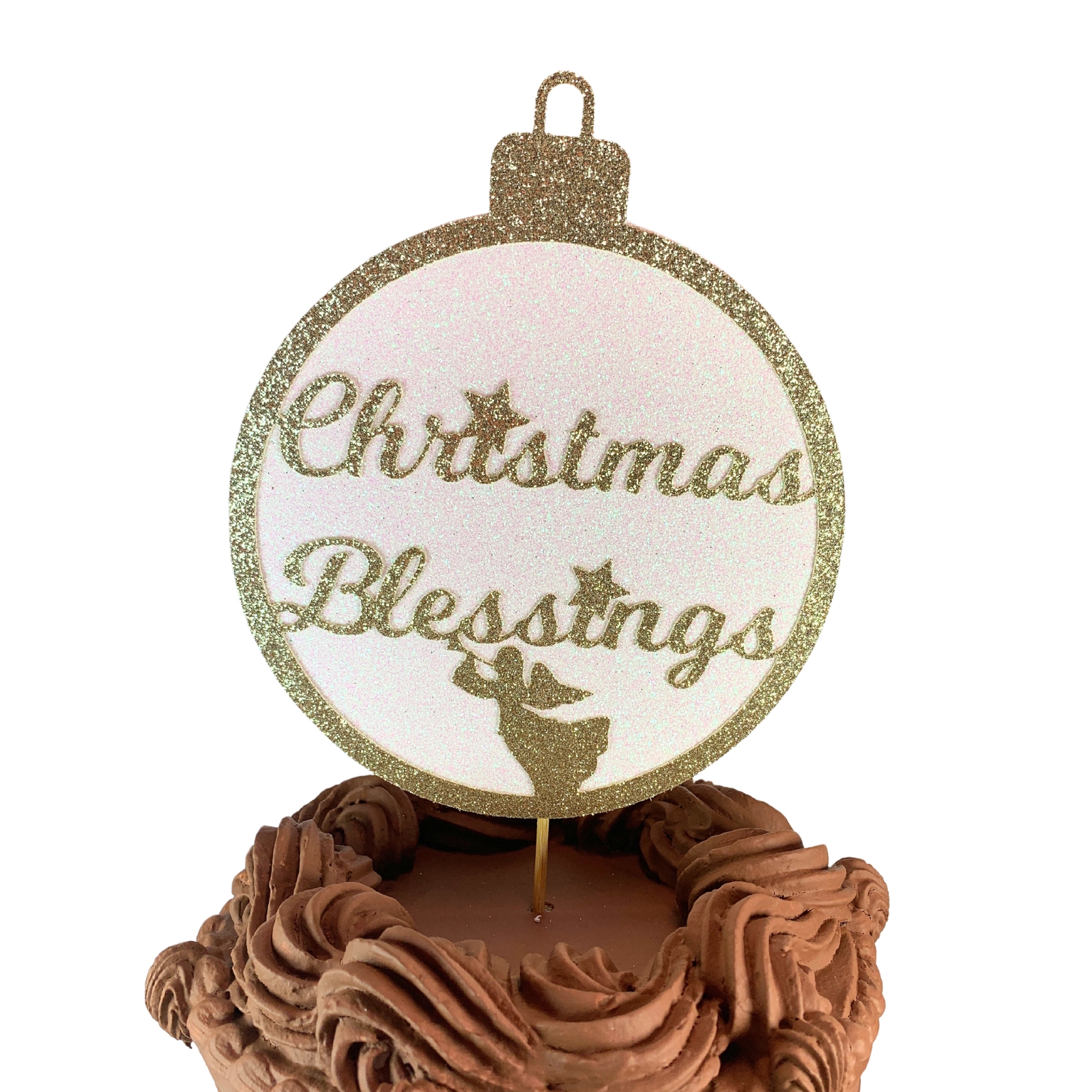 Christmas Blessings Christmas Ornament Cake Topper Centerpiece