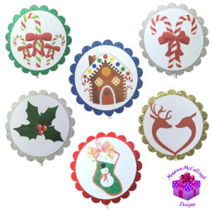 Christmas Winter Birthday Cupcake Toppers Gingerbread House Set 01