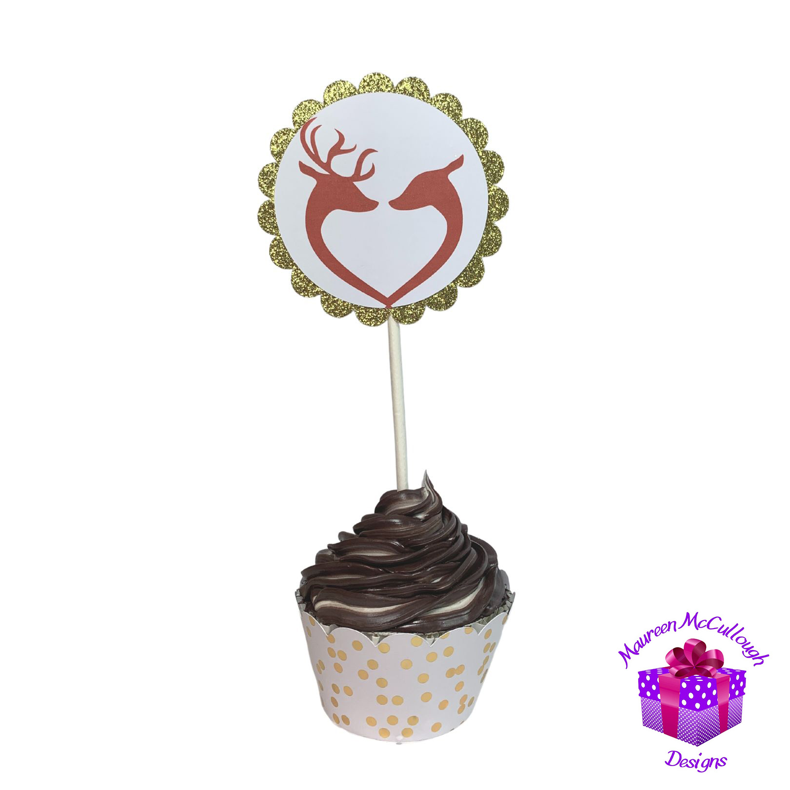 Christmas Winter Birthday Cupcake Toppers Gingerbread House Set 01