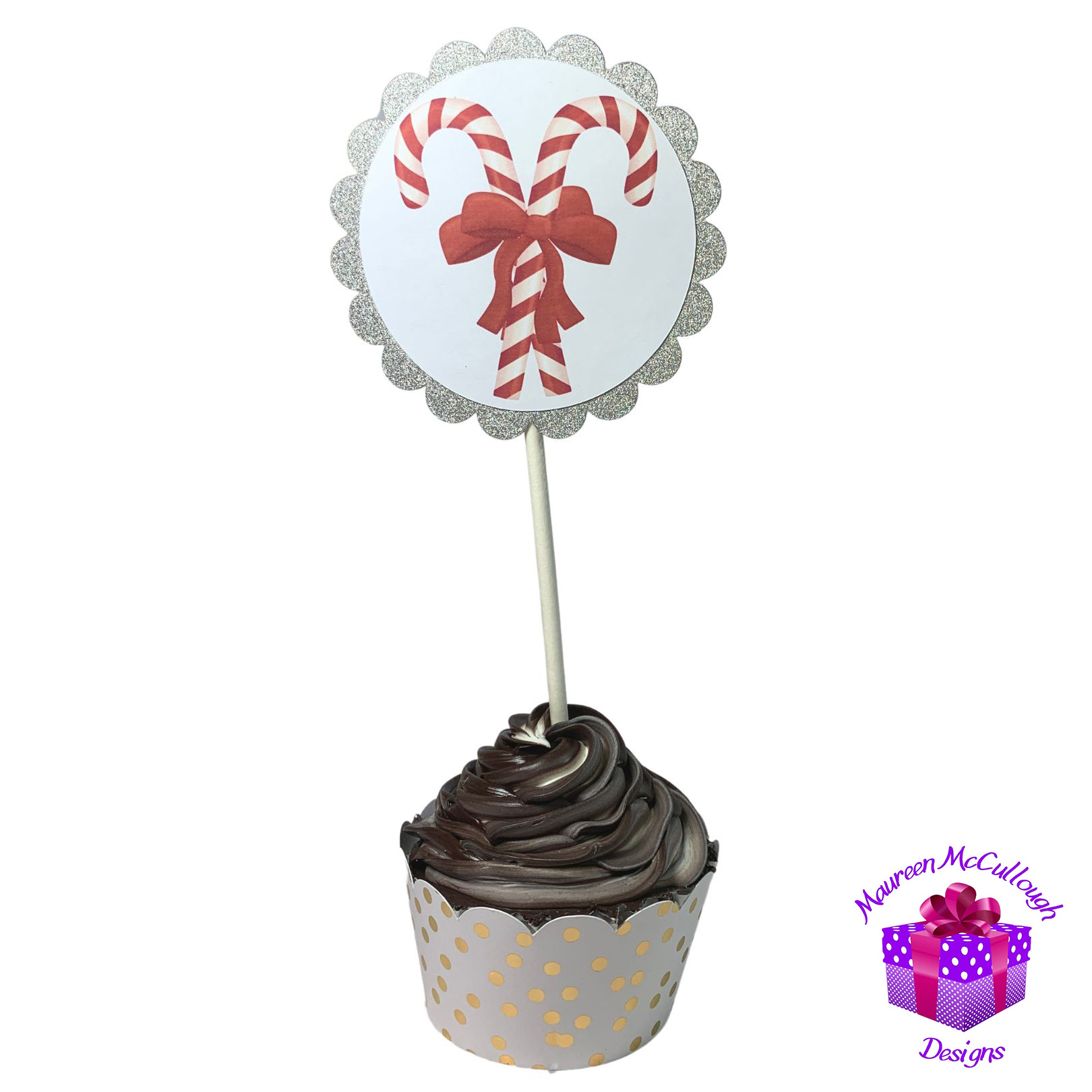 Christmas Winter Birthday Cupcake Toppers Gingerbread House Set 01
