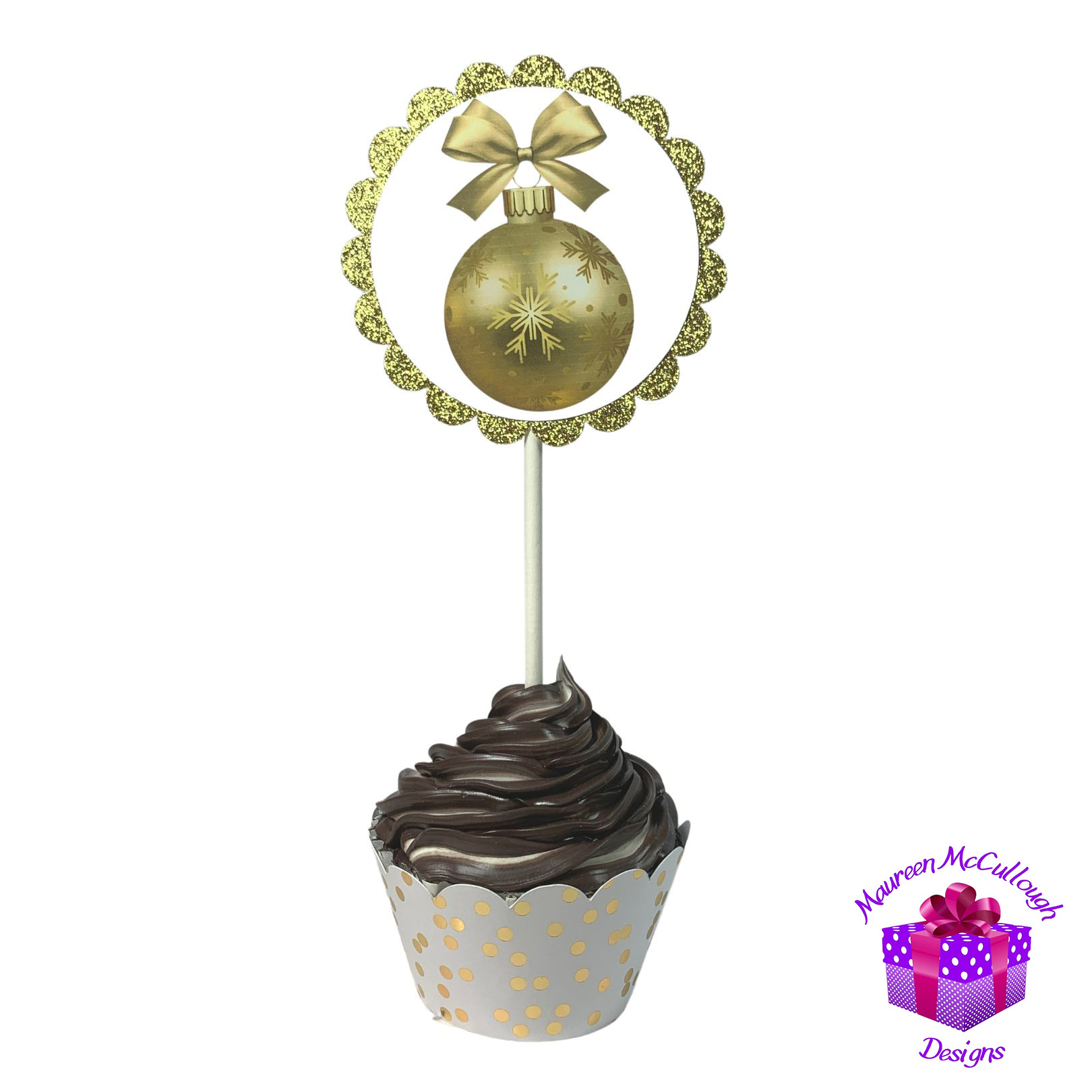 Christmas Winter Birthday Cupcake Toppers Candy Canes Set 03