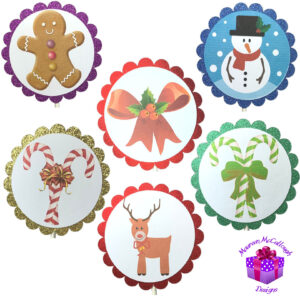 Christmas Winter Birthday Cupcake Toppers Gingerbread Man Set 04