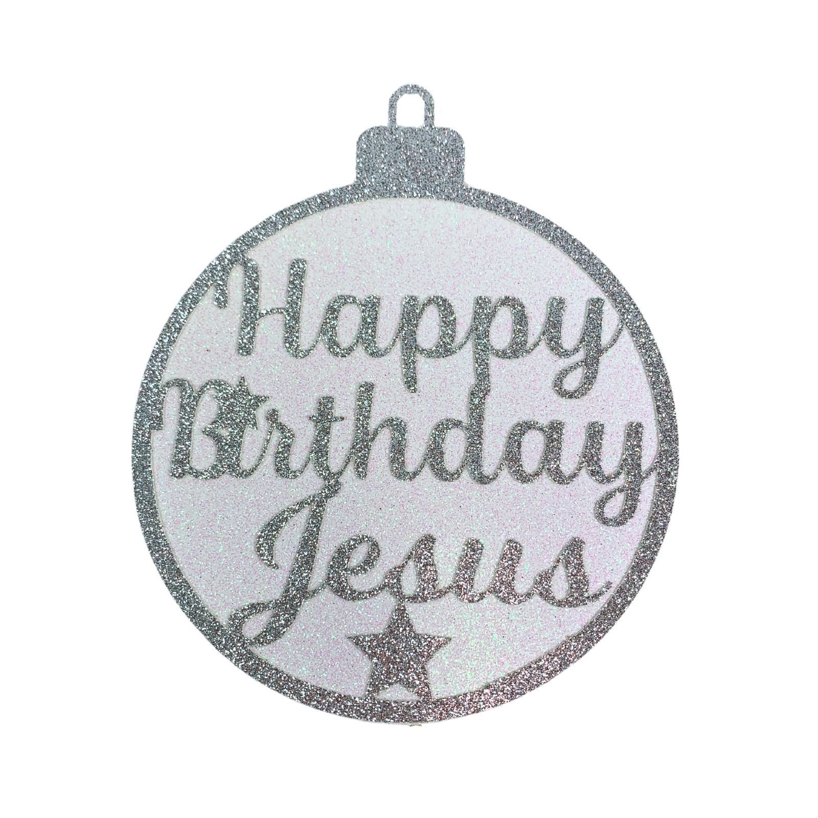 Happy Birthday Jesus Christmas Ornament Cake Topper Centerpiece