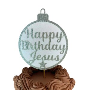 Happy Birthday Jesus Christmas Ornament Cake Topper Centerpiece