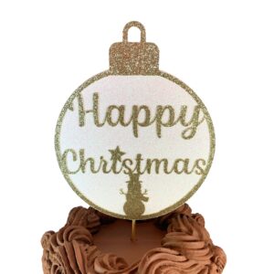 Happy Christmas Snowman Christmas Ornament Cake Topper Centerpiece
