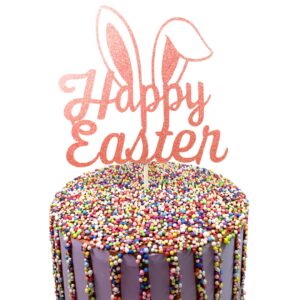 Happy Easter Bunny Ears Cake Topper