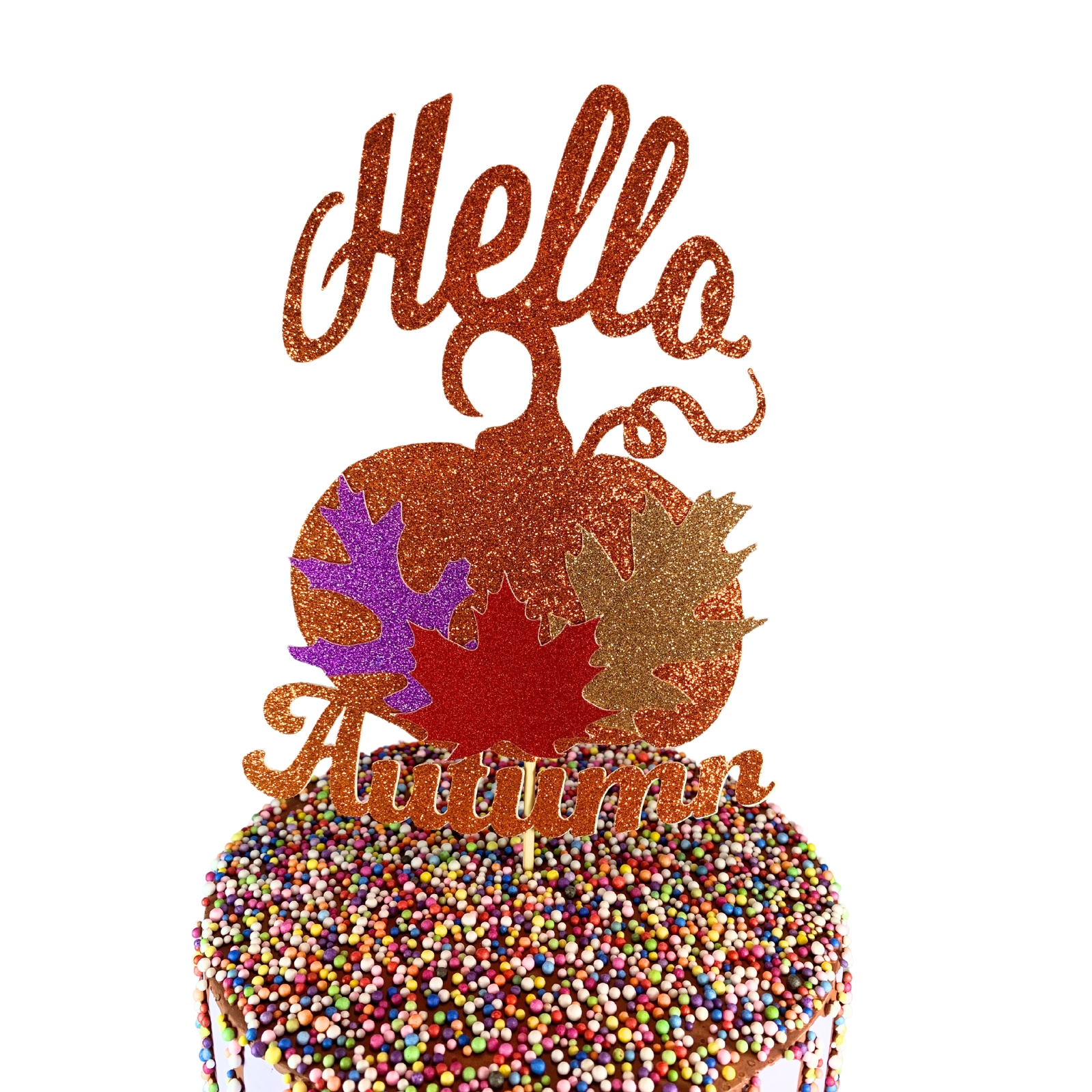 Hello Autumn Cake Topper Table Centerpiece Thanksgiving Fall