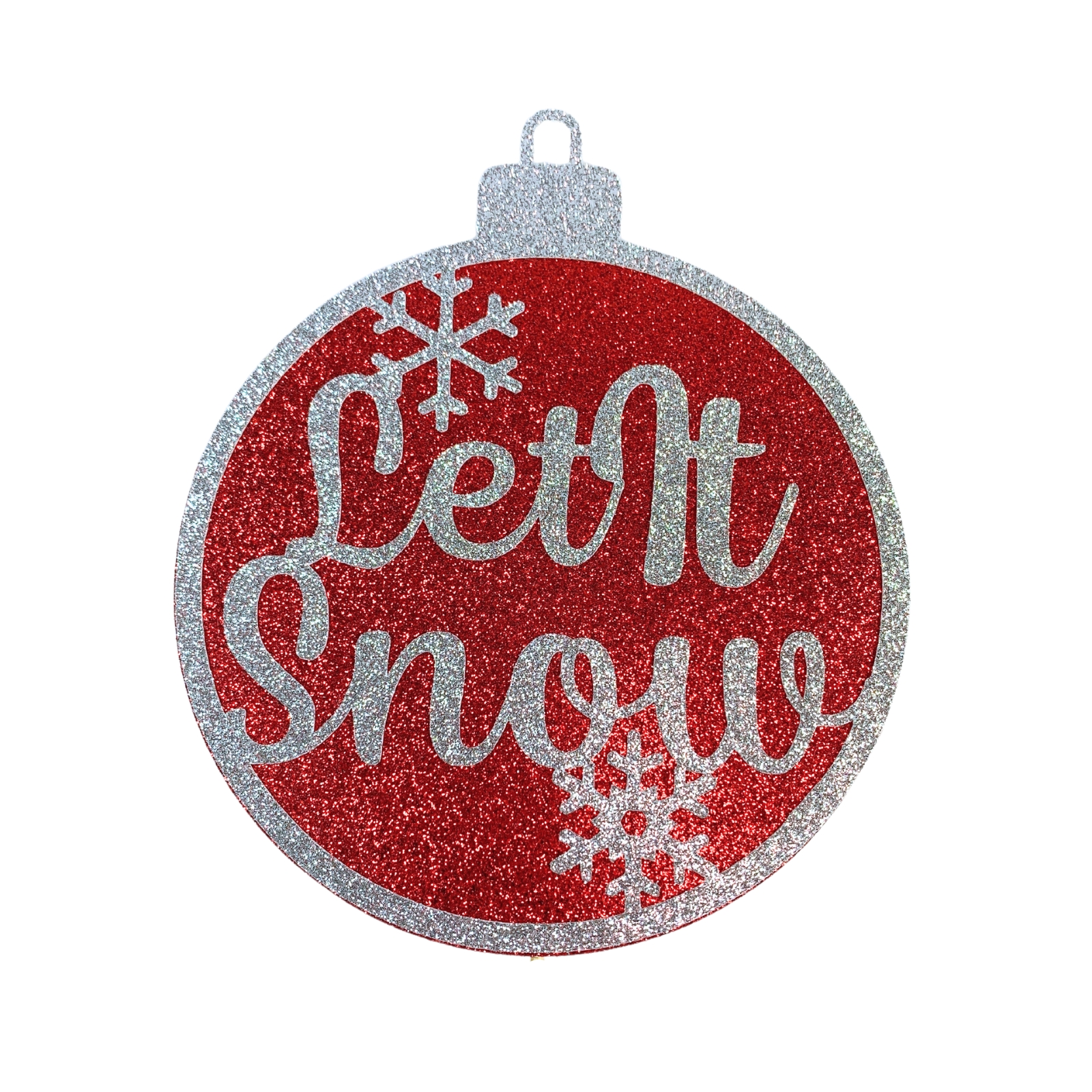 Let It Snow Christmas Ornament Cake Topper Centerpiece