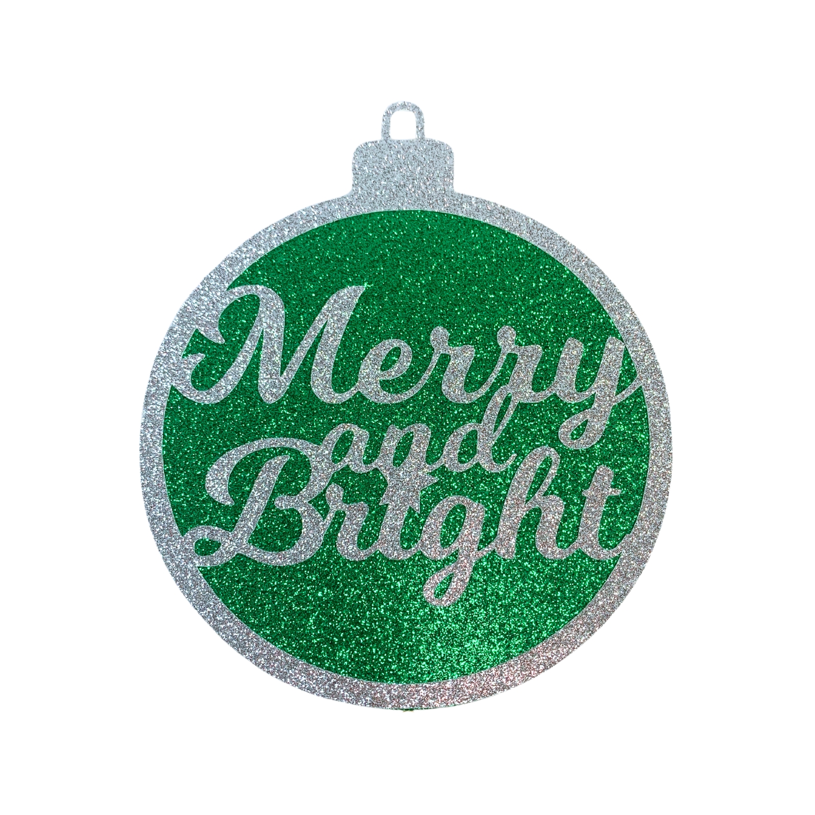 Merry and Bright Christmas Ornament Cake Topper Centerpiece