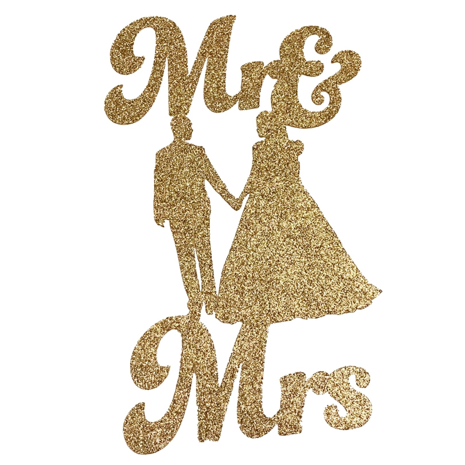 Wedding Mr and Mrs Bride and Groom Cake Topper