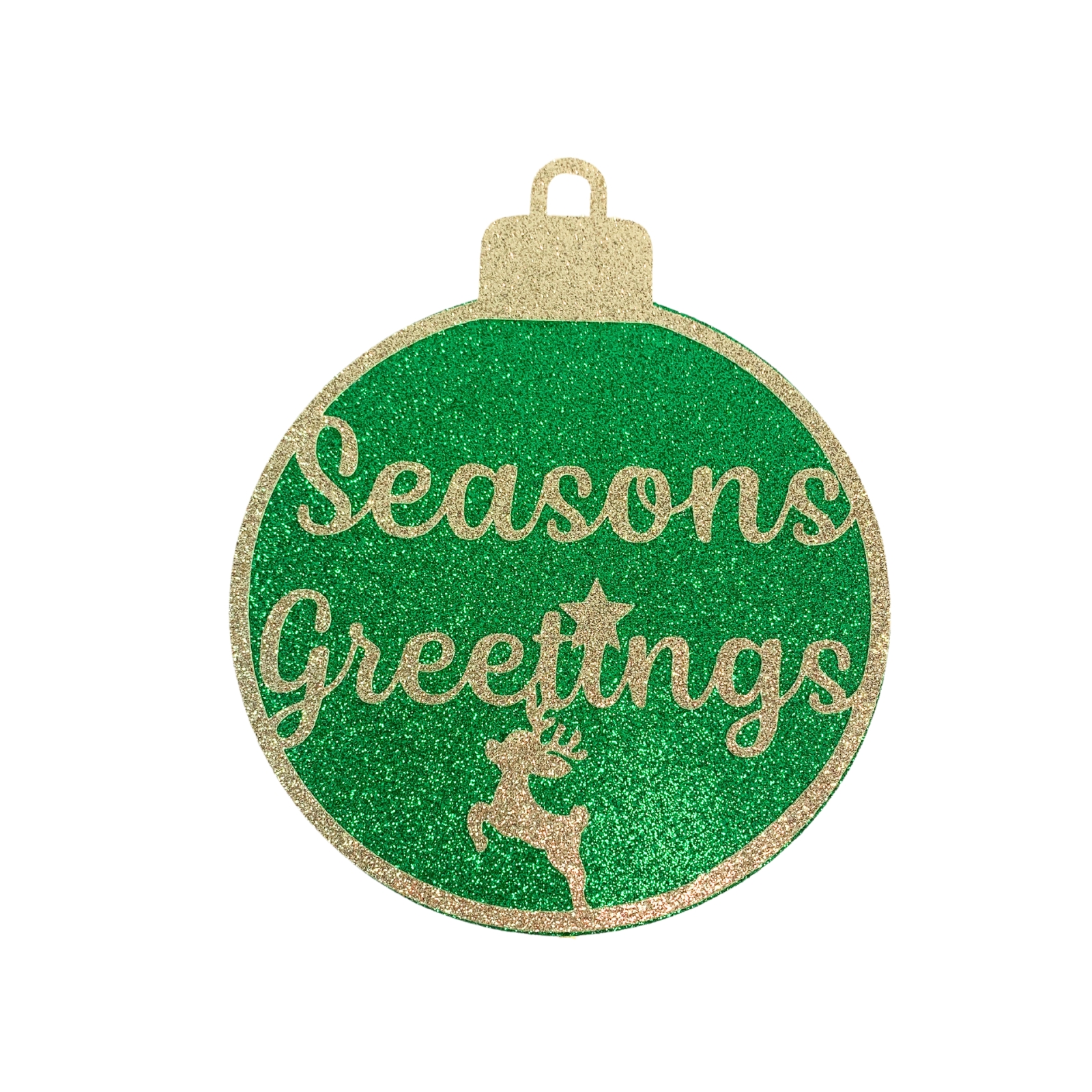 Seasons Greetings Christmas Ornament Cake Topper Centerpiece