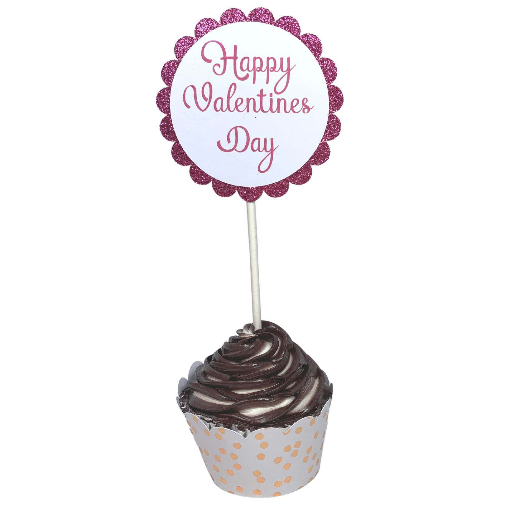 Valentines Day Cupcake Toppers XOXO Be Mine LOVE Cupid Set 01
