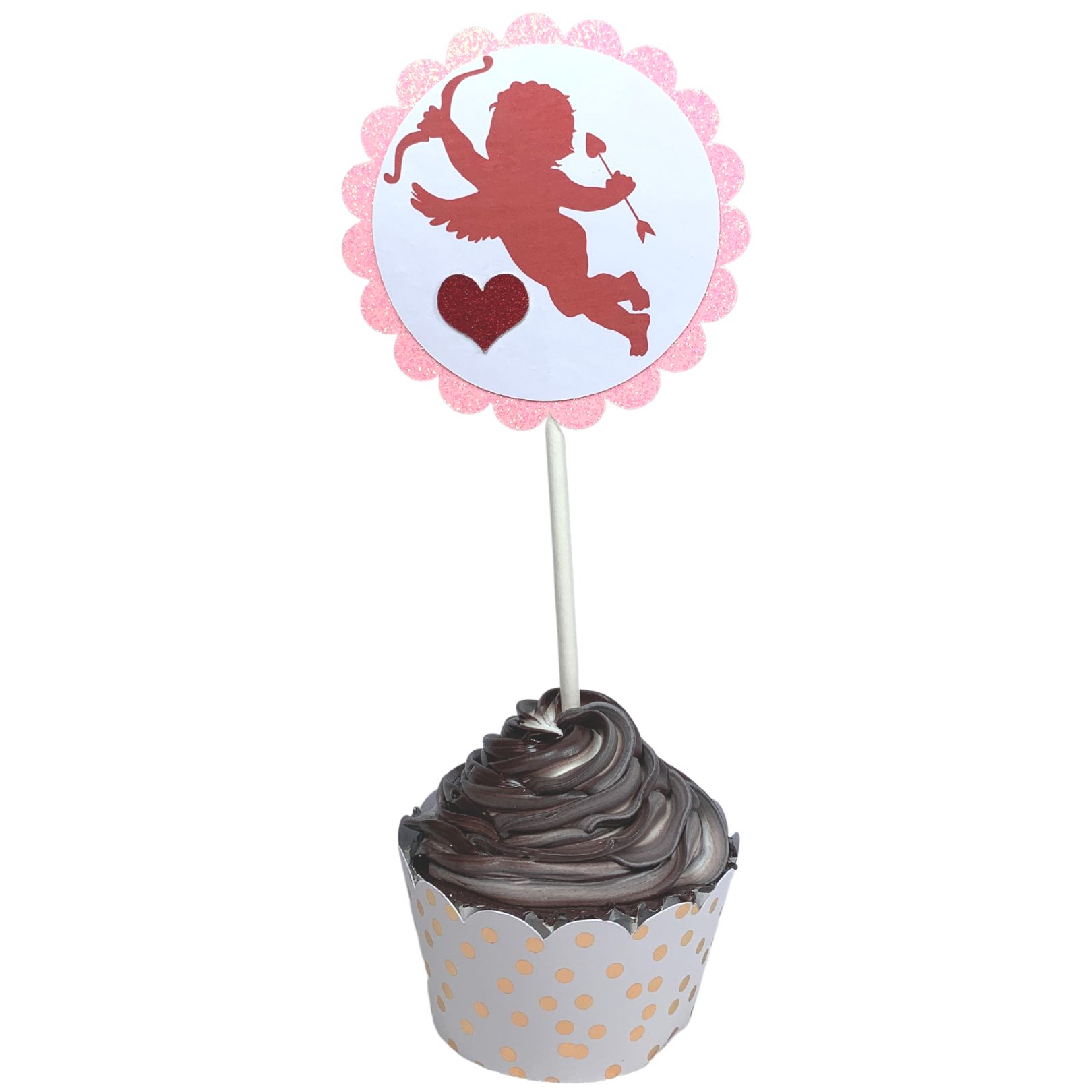 Valentines Day Cupcake Toppers Cupids Bears Hearts I Love You Set 02