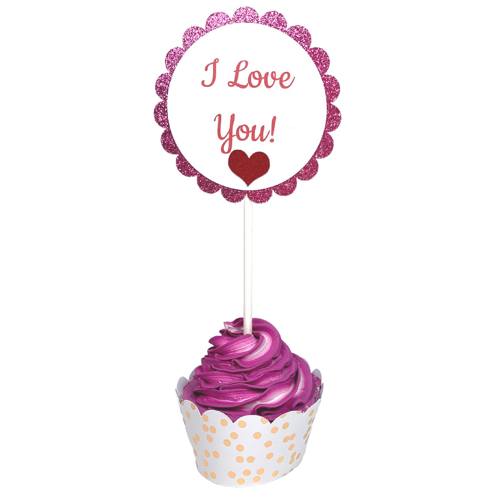 Valentines Day Cupcake Toppers Cupids Bears Hearts I Love You Set 02