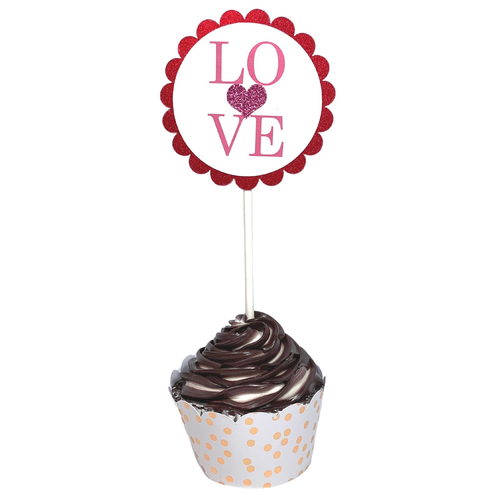 Valentines Day Cupcake Toppers Be Mine Love Cupid Bear Heart Balloons Set 03