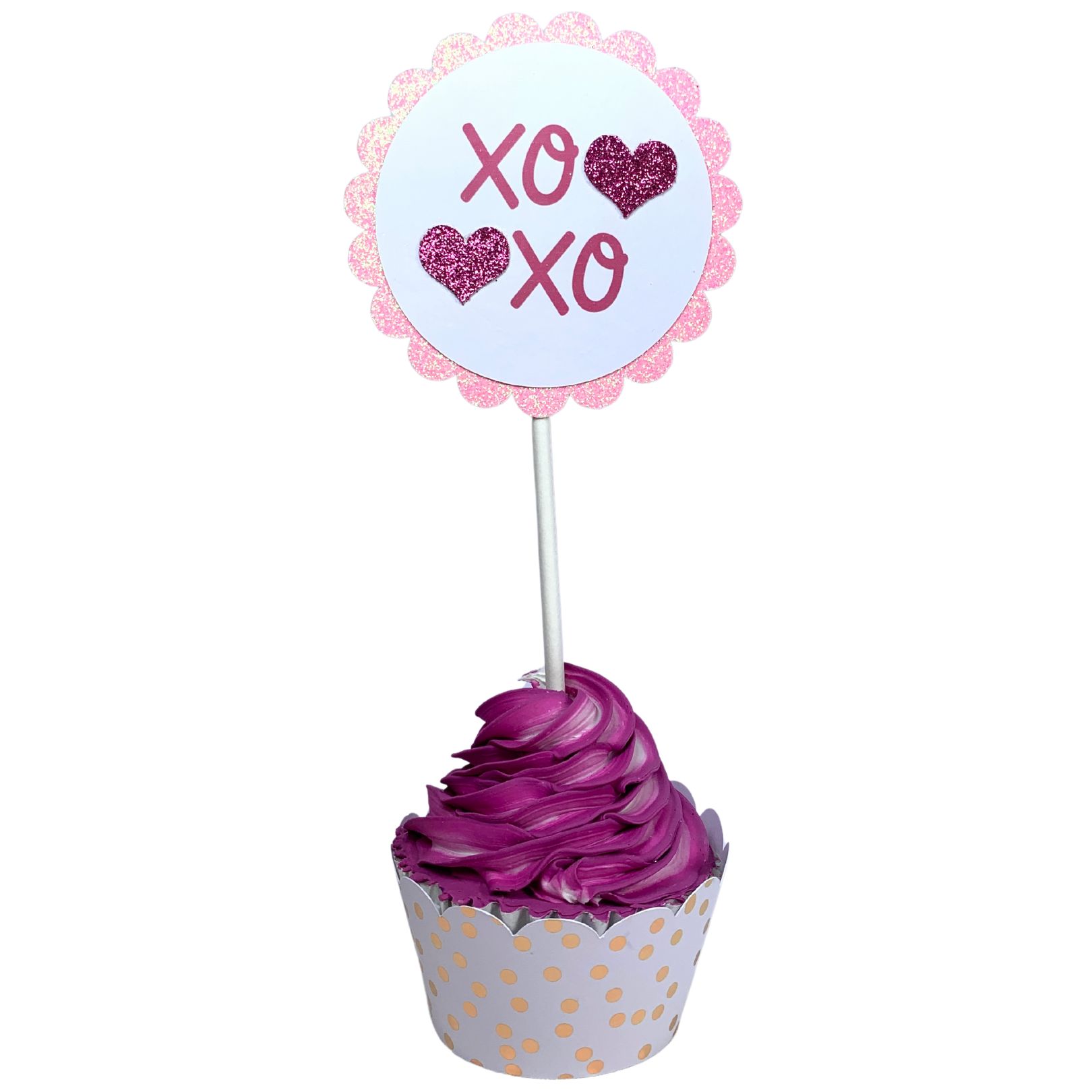 Valentines Day Cupcake Toppers Be Mine Love Cupid Bear Heart Balloons Set 03