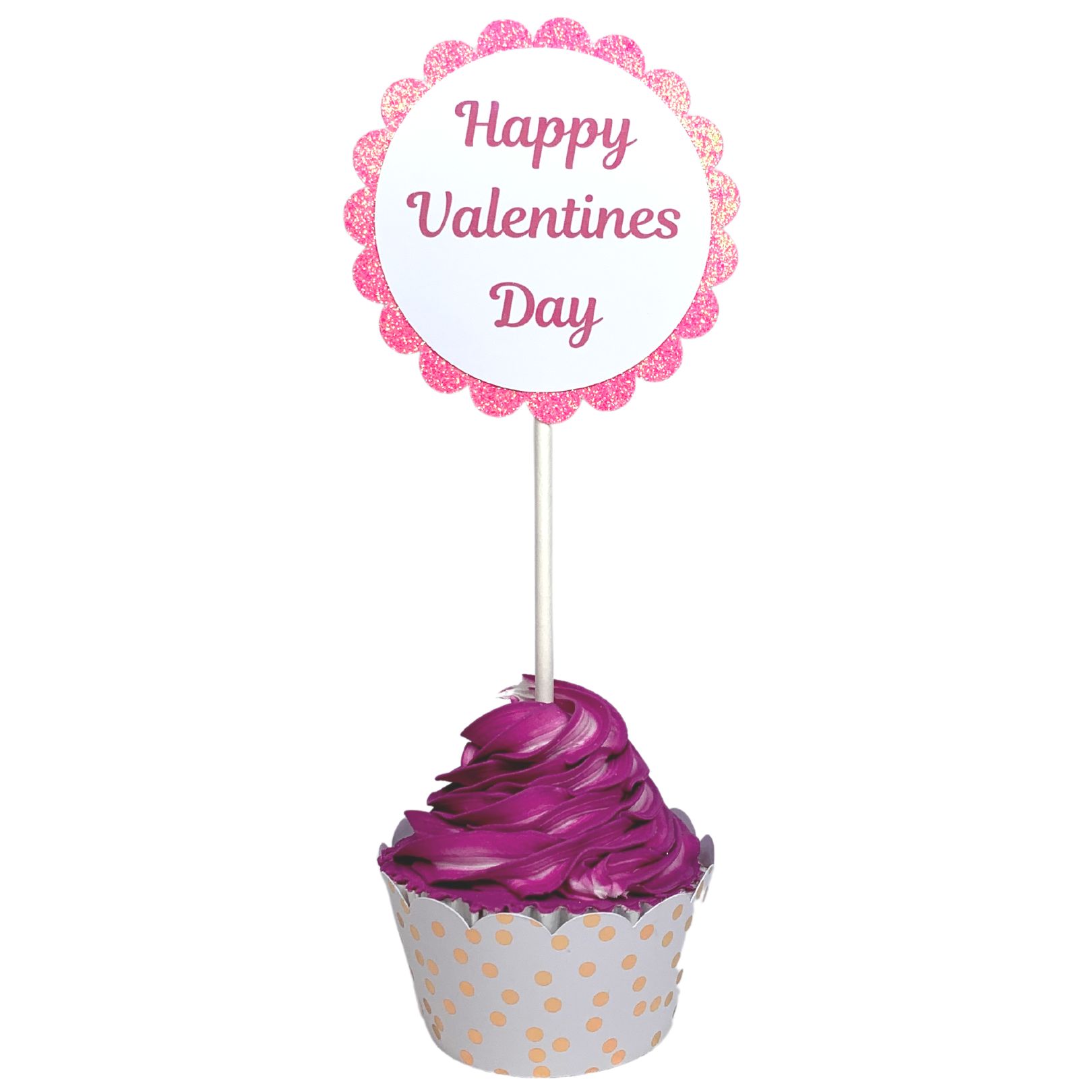 Valentines Day Cupcake Toppers Cupids Bear Balloon Hearts I Love You Set 04