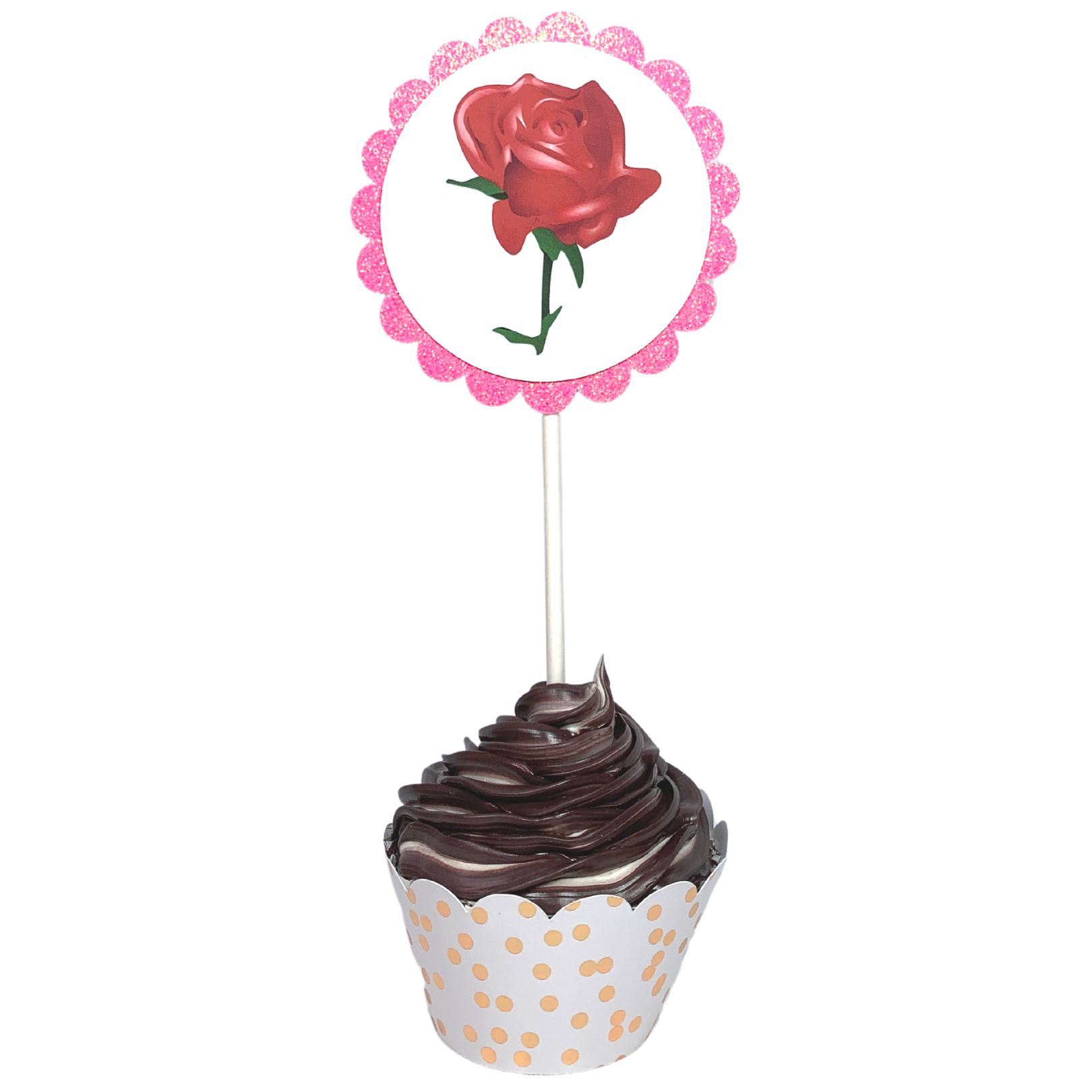 Valentines Day Cupcake Toppers Cupids Bear Balloon Hearts I Love You Set 04