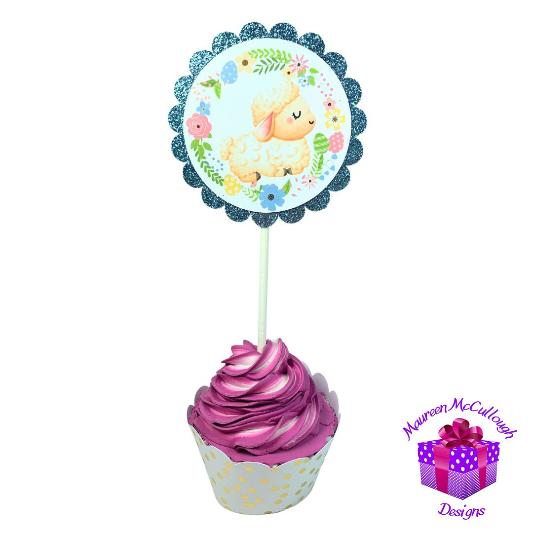 xr:d:DAFkVJP19RU:53,j:5772941477,t:23053017 Easter Party Cupcake Toppers Bunnies Chicks Eggs Set 01