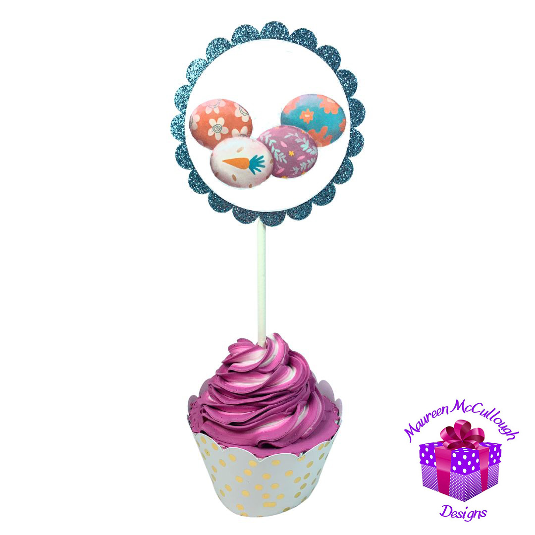 xr:d:DAFkVJP19RU:53,j:5772941477,t:23053017 Easter Party Cupcake Toppers Bunnies Chicks Eggs Set 02