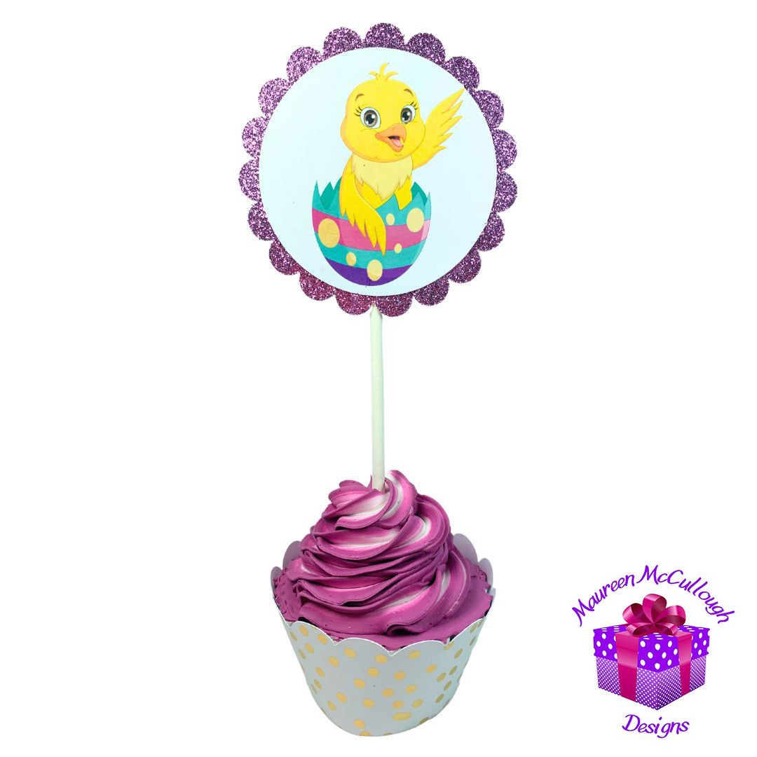 xr:d:DAFkVJP19RU:53,j:5772941477,t:23053017 Easter Party Cupcake Toppers Bunnies Chicks Eggs Set 02