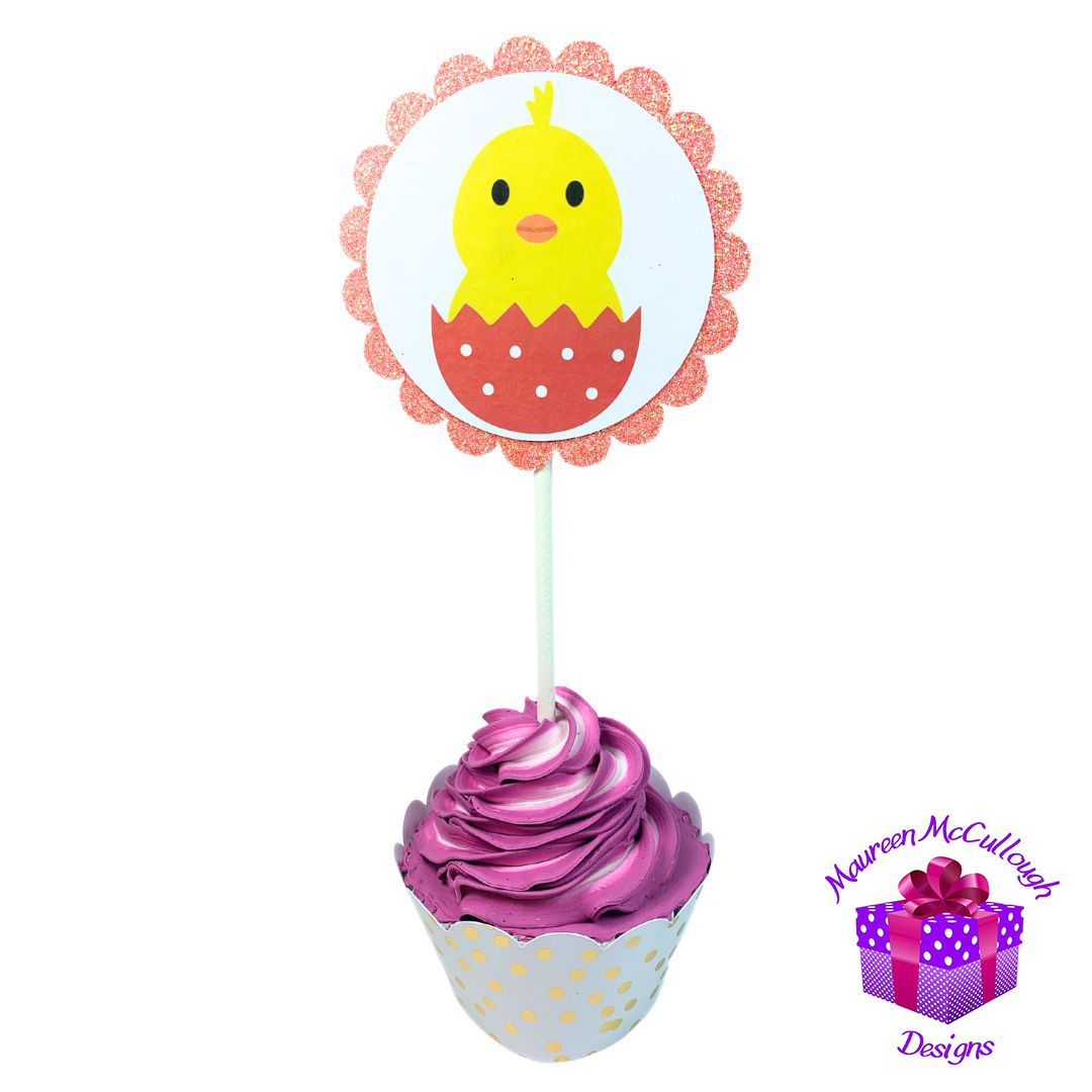 xr:d:DAFkVJP19RU:53,j:5772941477,t:23053017 Easter Party Cupcake Toppers Bunnies Chicks Eggs Set 04