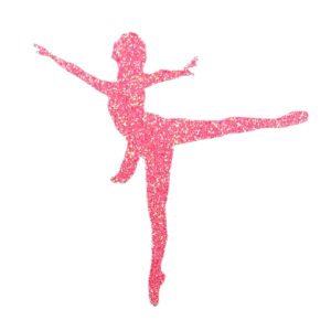 Ballerina Dance Glitter Cupcake Toppers – Birthday Party Decorations – Custom Color