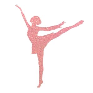 Ballerina Dance Glitter Cupcake Toppers – Birthday Party Decorations – Custom Color