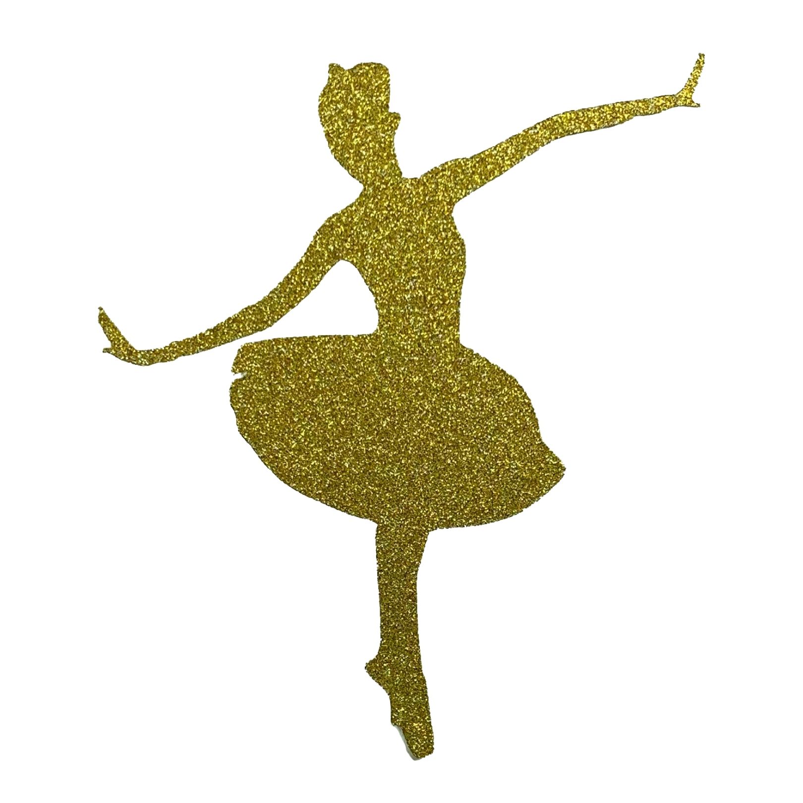 Ballerina Dance Glitter Cupcake Toppers – Birthday Party Decorations – Custom Color