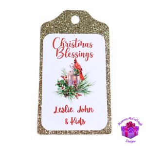 Christmas Blessings Personalized Gift Hang Tags