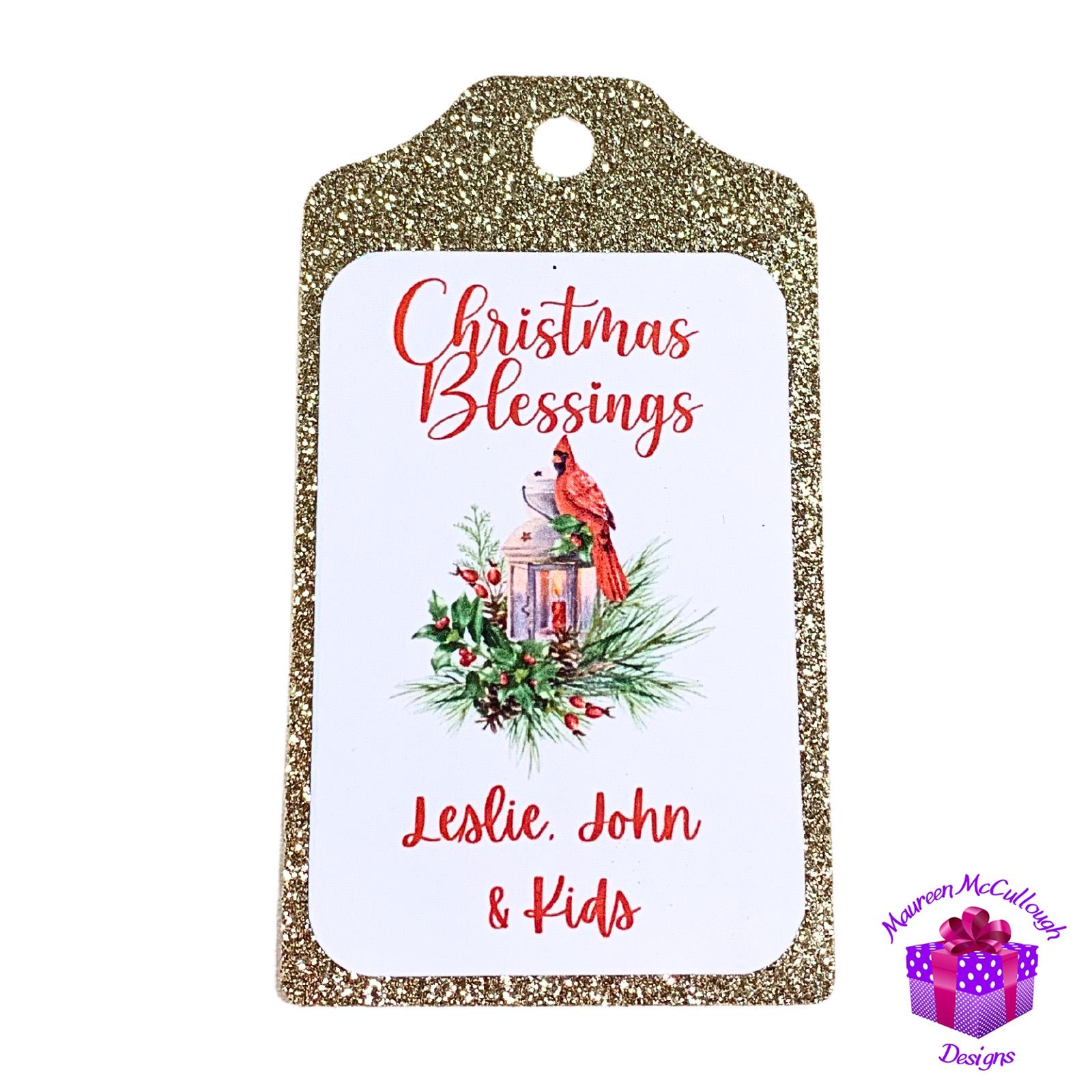 Christmas Blessings Personalized Gift Hang Tags