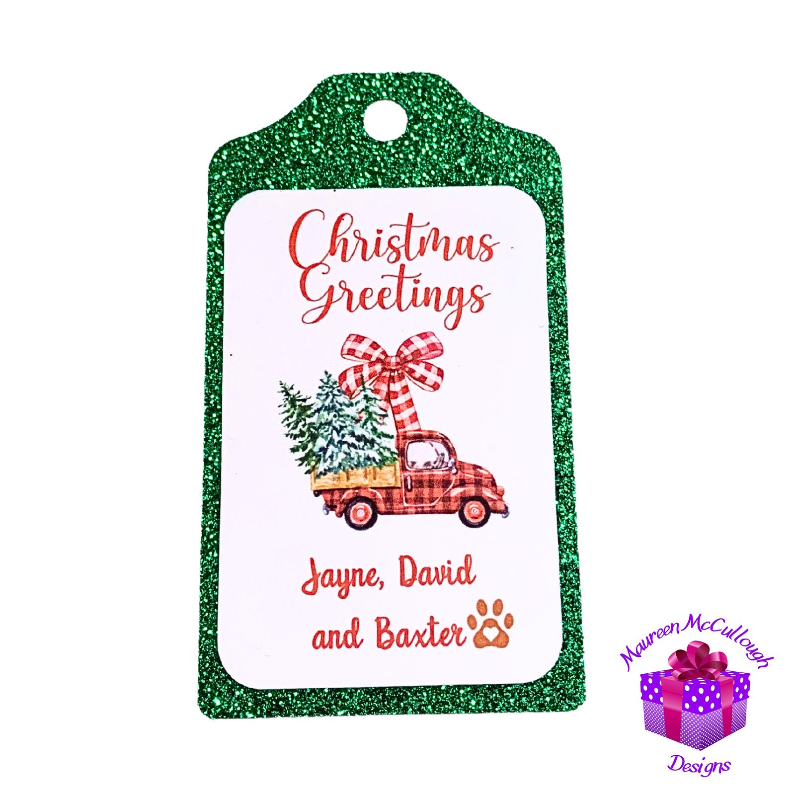 Christmas Greetings Personalized Gift Hang Tags
