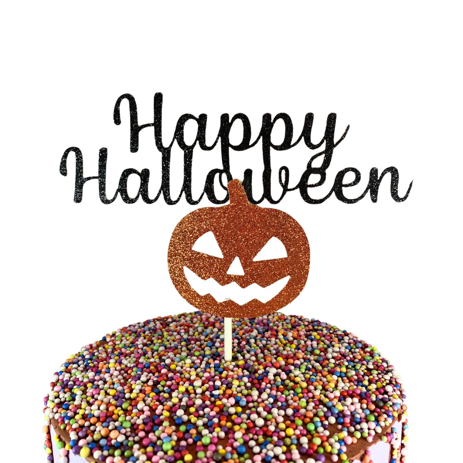 Happy Halloween Cake Topper Party Decor Centerpiece