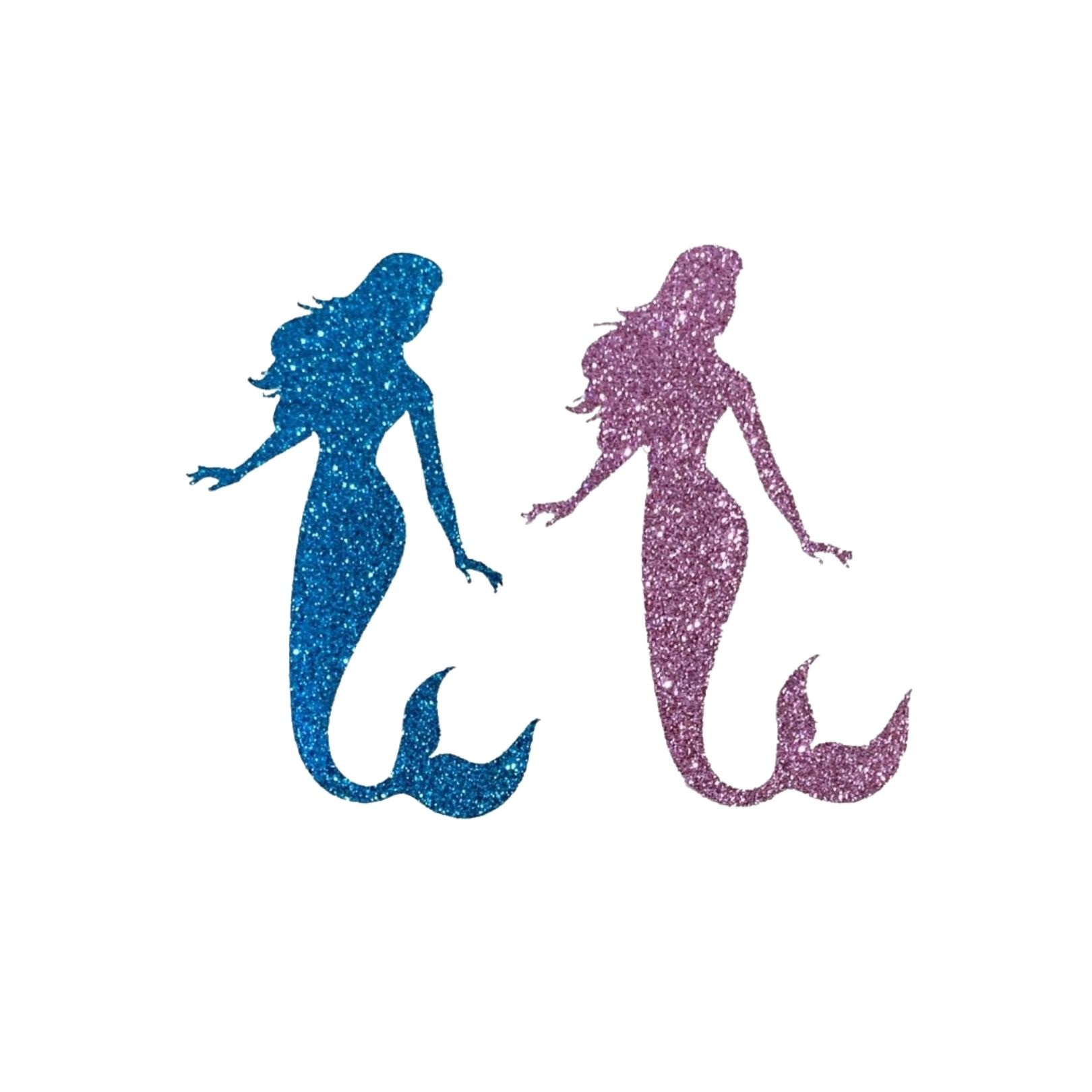 Mermaid Under the Sea Whale Tail Glitter Cupcake Toppers – Birthday Party Decorations – Custom Color