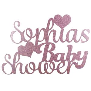 Personalized Mom Name Hearts Cake Topper