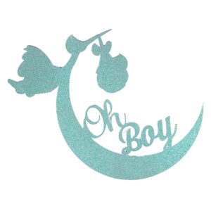 Oh Boy Glitter Cake Topper