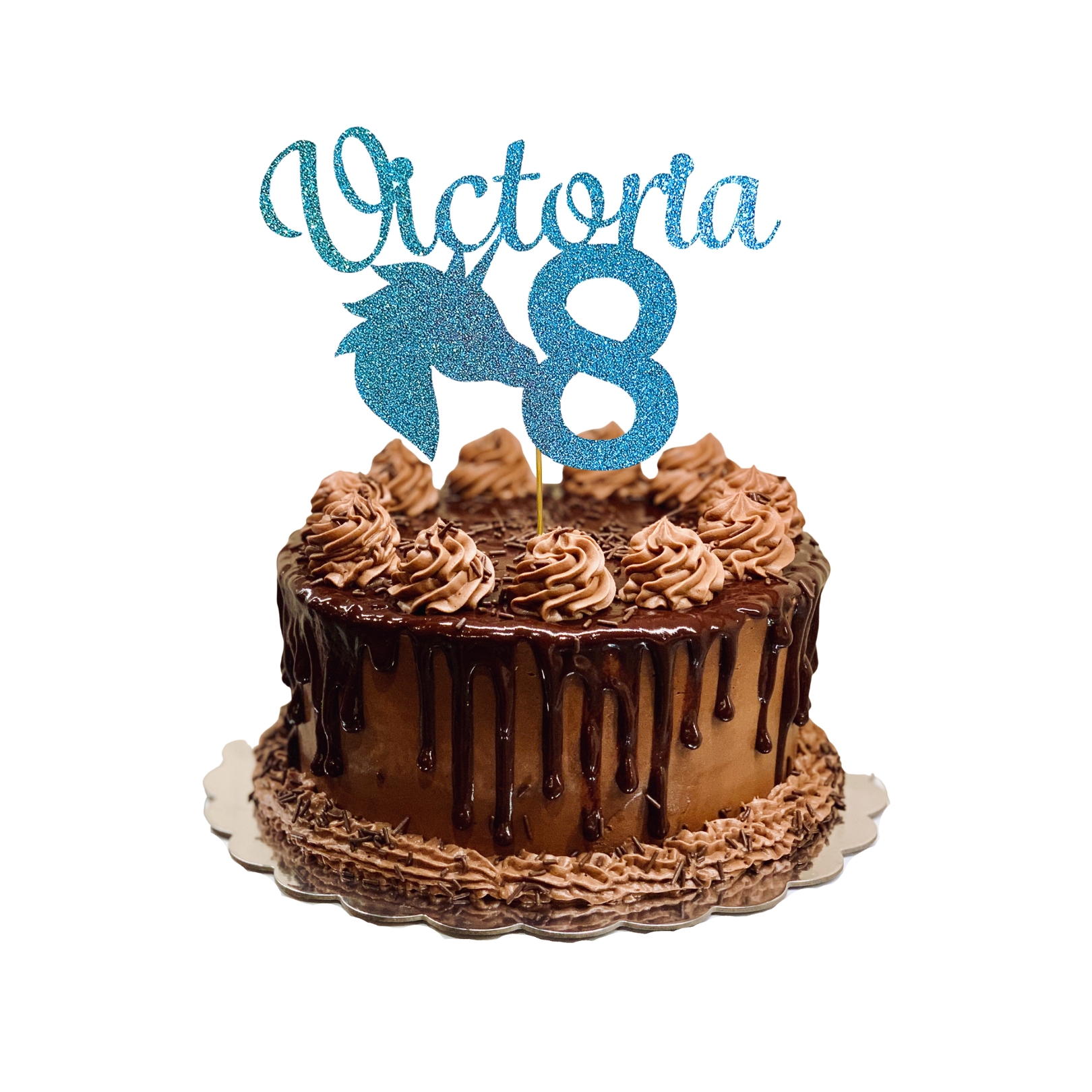 Unicorn Personalized Name and Age Cake Topper – Style 03