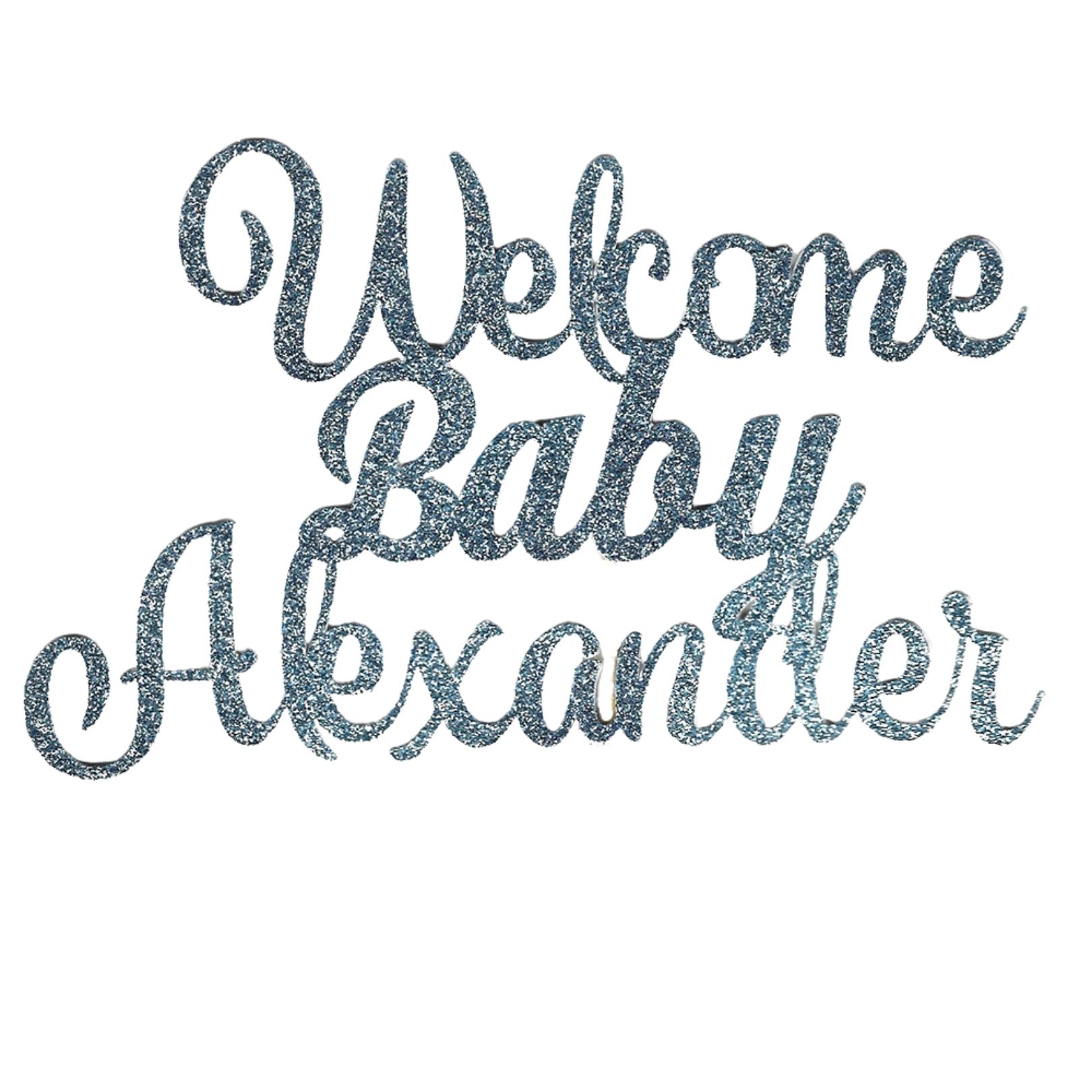 Welcome Baby Boy Personalized Cake Topper