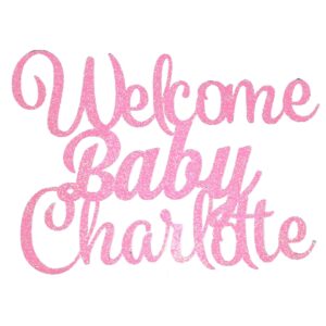 Welcome Baby Girl Personalized Cake Topper