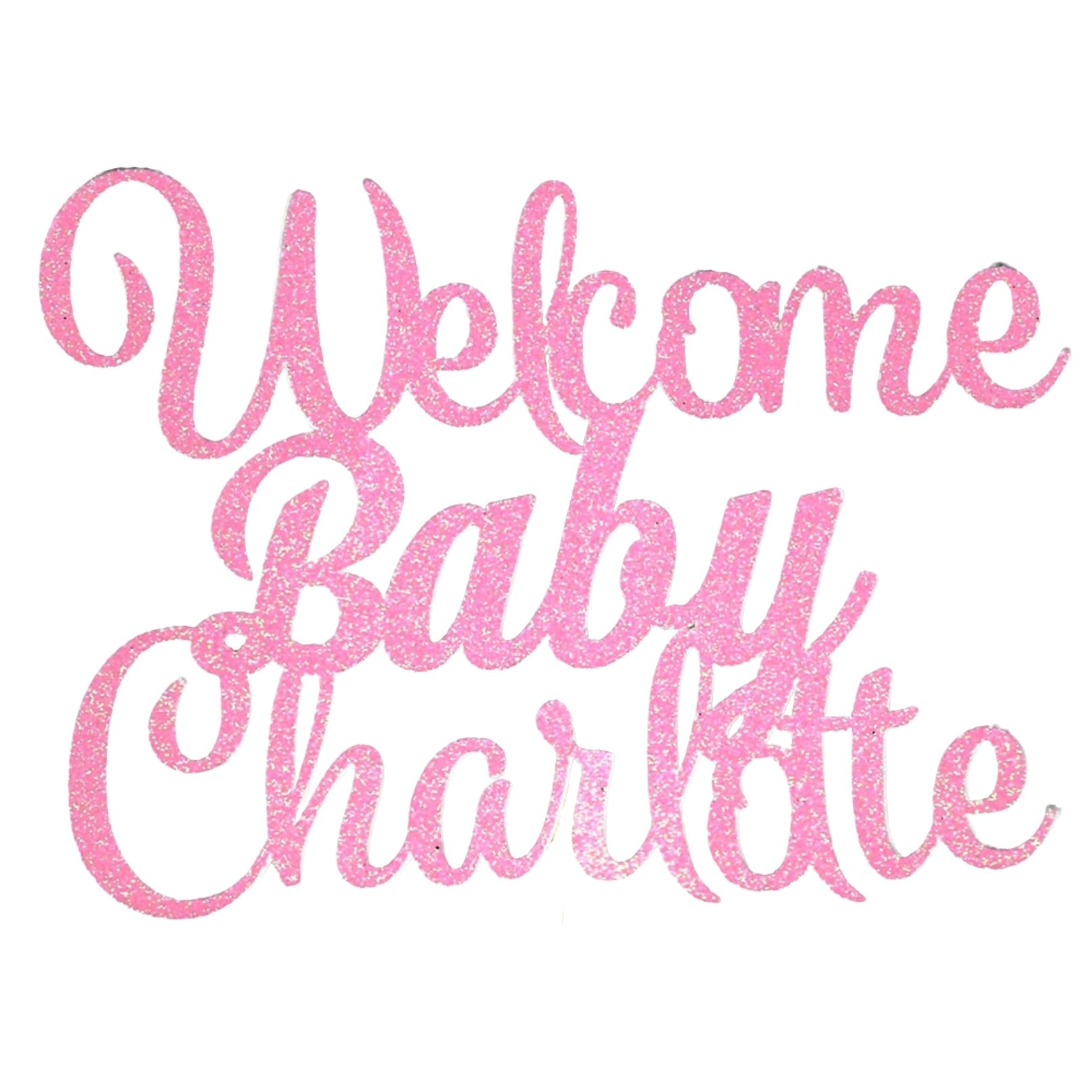 Welcome Baby Girl Personalized Cake Topper