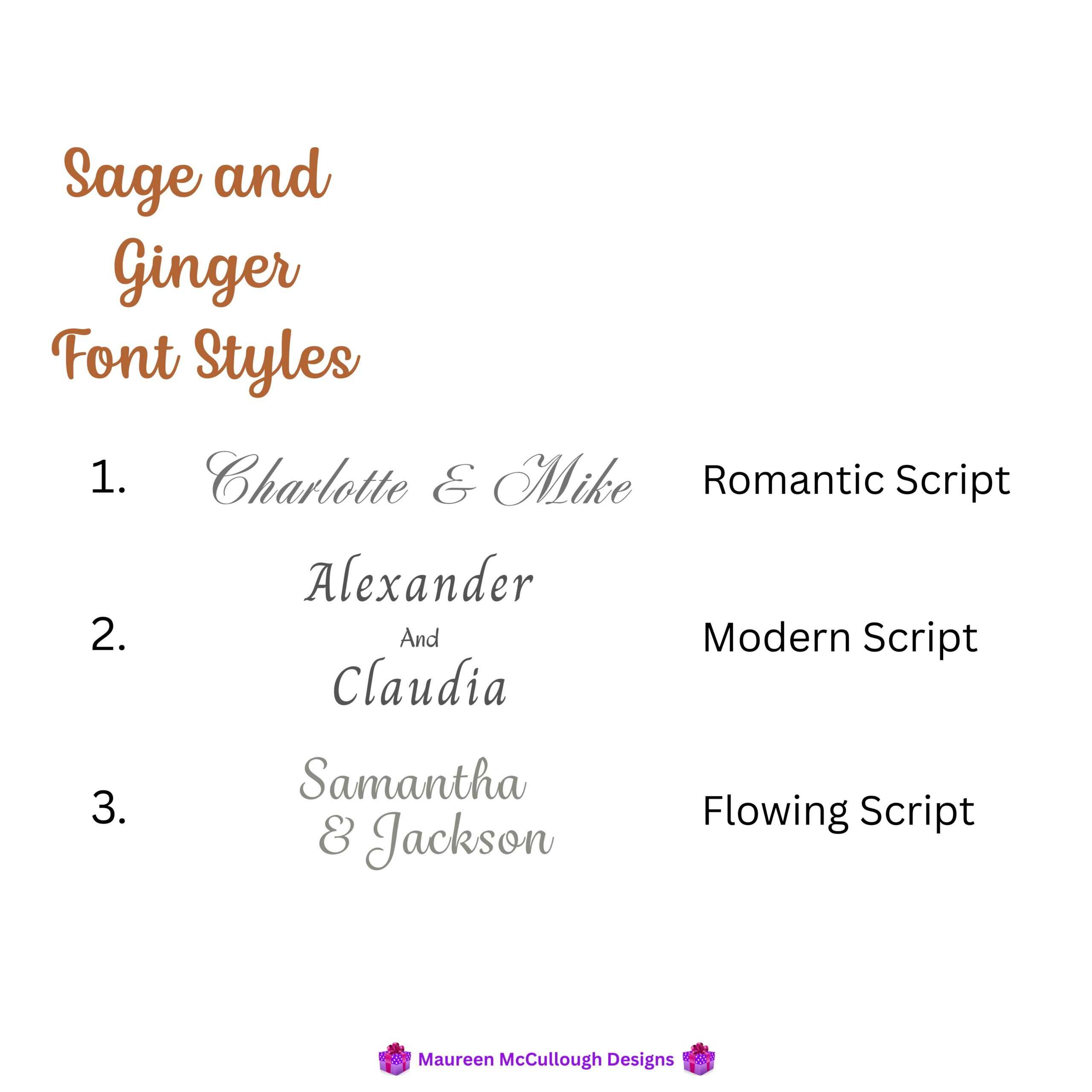 Sage and Ginger Floral Wedding Invitation Suite – Save the Date, Invitation & RSVP – Made to Order