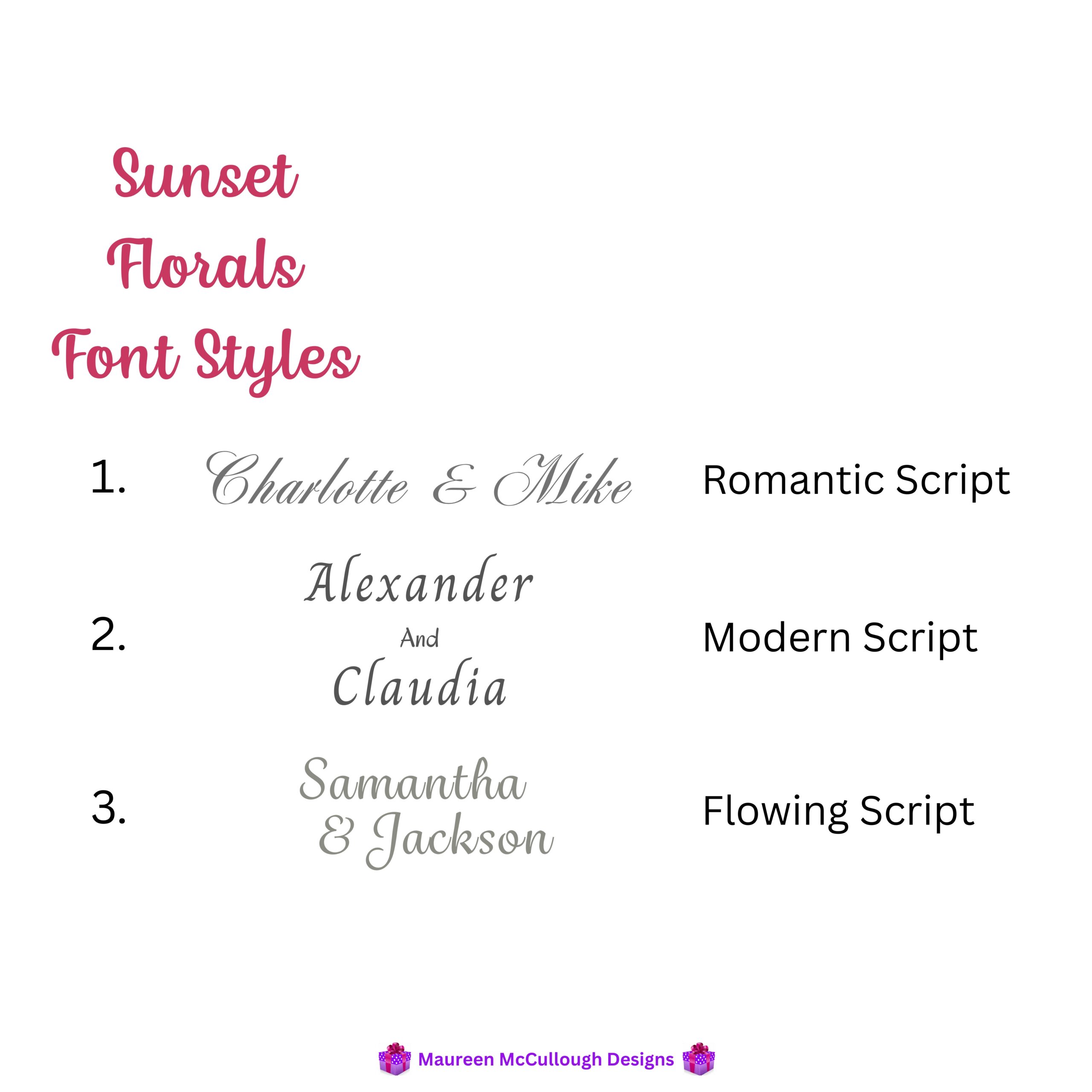 Sunset Florals Floral Wedding Invitation Suite – Save the Date, Invitation & RSVP – Made to Order