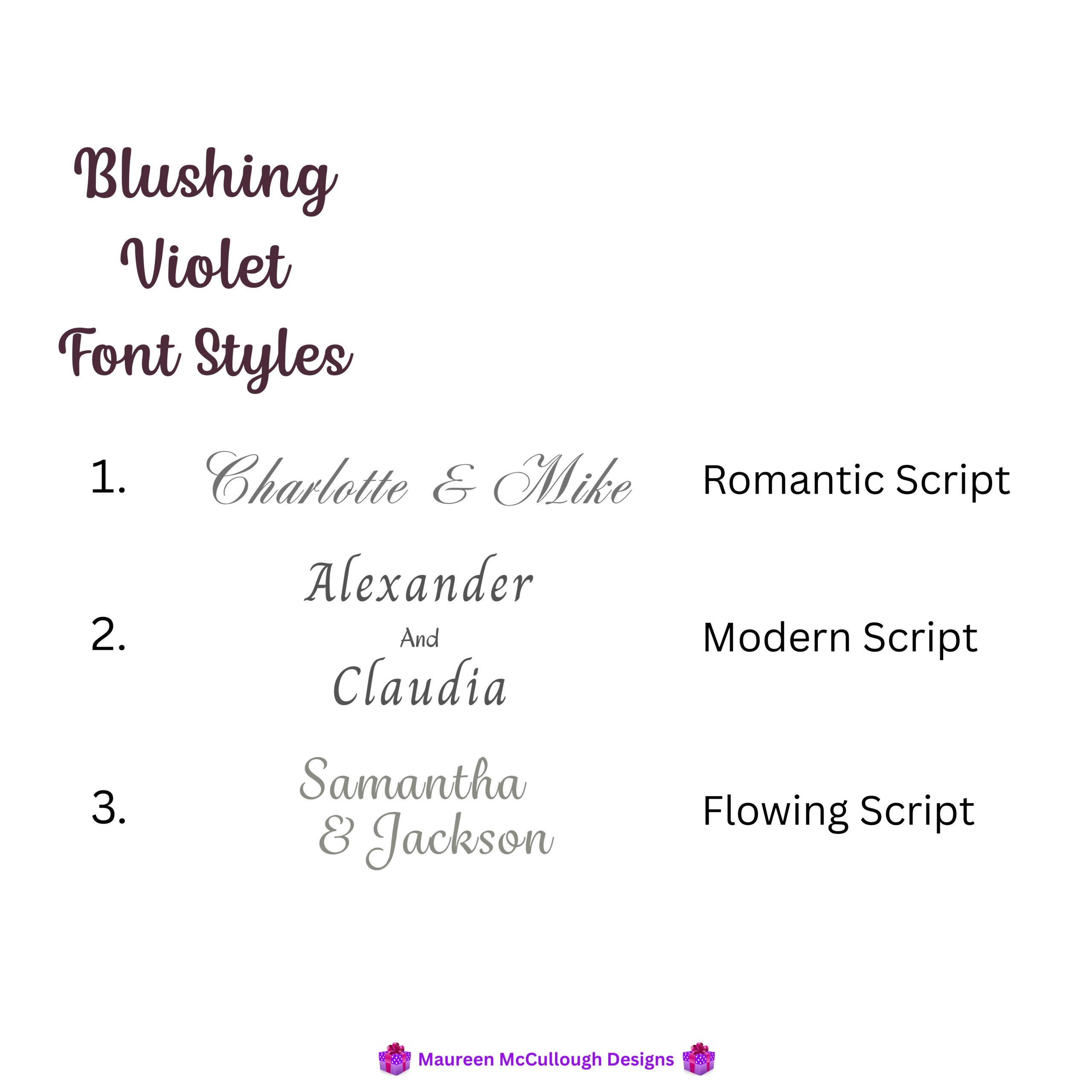 Blushing Violet Floral Wedding Invitation Suite – Save the Date, Invitation & RSVP – Made to Order